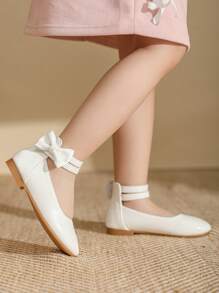 Girls White Flat Shoes Autumn And Four Seasons Girls Shoes - White - View 5
