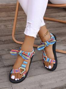Damen Sport Sandalen in Große Größen, mehrfarbige Schleife, modische Sport Sandalen (Farben und Formen werden zufällig vergeben), Valentinstag
