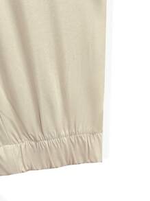Manfinity Homme Solid Color Drawstring Waist Pocketed Long Pants, For Fall - Apricot - View 5