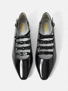 CUCCOO DOLLMOD Scarpe Basse Da Donna Alla Moda Con Punta Appuntita, Dettaglio Con Fibbia, Scarpe Estive Di
