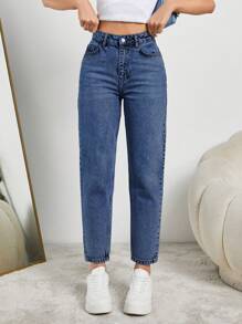 EURMUSE Mid Blue Straight Denim Jean - Medium Wash - View 6