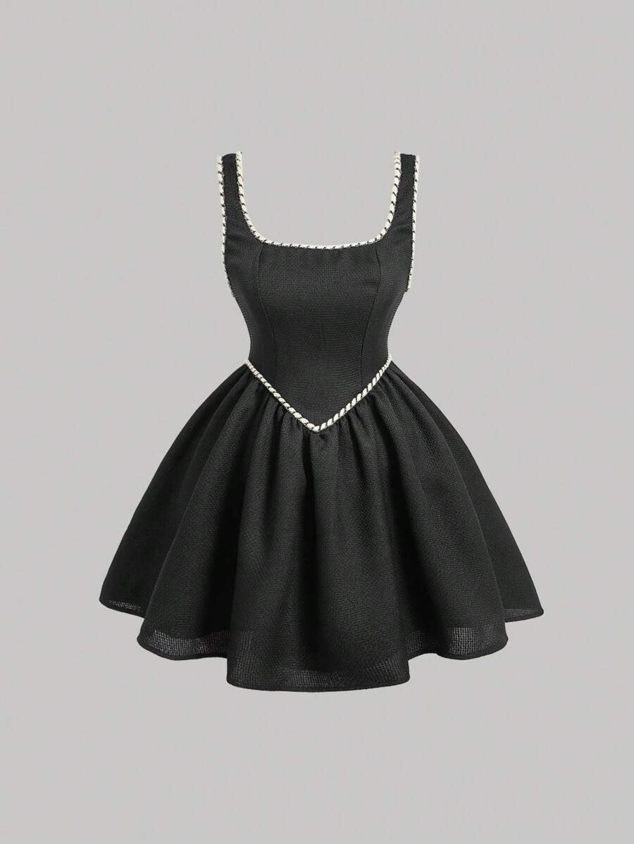 SHEIN MOD Váy nữ không tay cỡ lớn màu trắng - màu đen - Xem 1