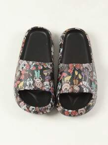 Stylish And Slip-Resistant Thick Bottom Ultra-Soft Open Toe Slippers For Women, Suitable For Indoor And Outdoor Use In Summer,Beach Outfits - Black - View 6