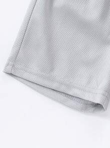 SHEIN Playful Pals 5入組寶寶男童日常休閒運動透氣速乾全配運動短褲