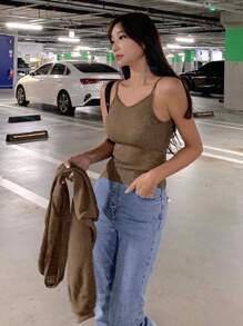 DAZY Modna letnia bluza z kapturem dla kobiet, łatwa do dopasowania kurtka damska, jesienne ubrania damskie - Kolor khaki - Zobacz 4