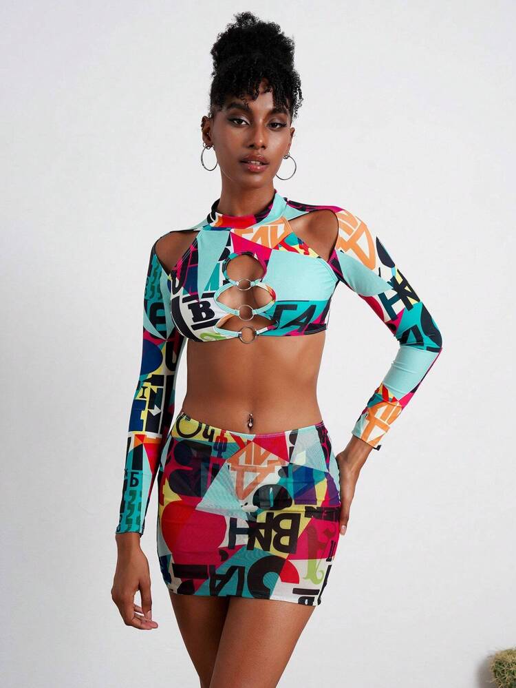 Women's Cami Top, One-Piece Bikini, Three-Piece Set, Random Printing, Copyright Purchased Summer