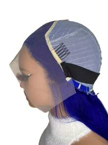 13*4 Lace Front Wigs dark blue color Straight Hair transparent Lace Wigs human hair wig Natural Wig - Royal Blue - View 5