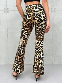 SHEIN Cottnline Full Print Woven Regular Pants - Multicolor - View 2