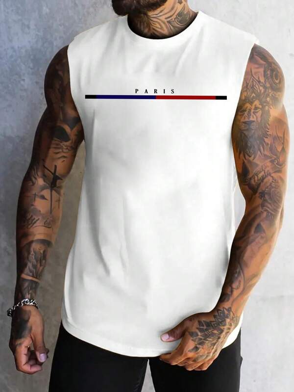 Maieu sport casual slim-fit de vară la modă pentru bărbați