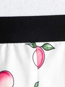 Men Peach Print Tape Boxer Shorts