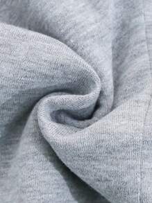 SHEIN Set di pantaloni casual in maglia con stampa a lettere elastiche con fascia in vita per bambino unisex e ragazza, 3 pezzi