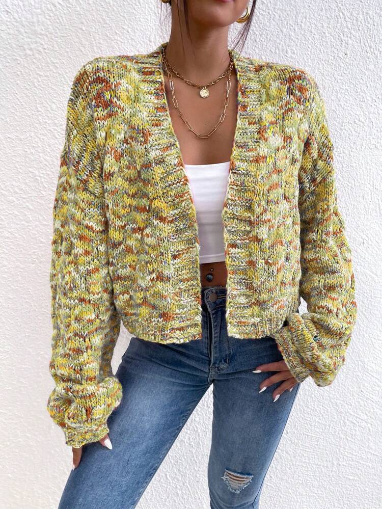 Women Casual Drop Shoulder Versatile Resort Party Cardigan Fall Cloth For Women