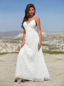 RueChic Robe longue romantique en dentelle