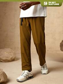 In My Nature Men Elastic Waist Zipper Pocket Pants