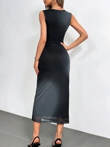 Firerie Women Summer Gradient Pleated Slim Fit Sleeveless Dress - Multicolor - View 3