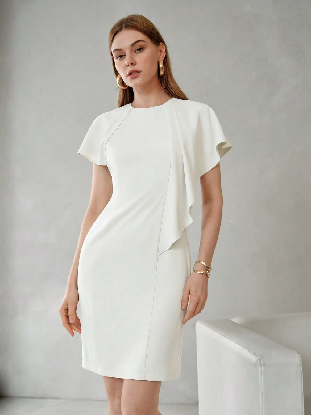 scalloped bodycon dress Scallop Detail Cut Out Back – Southern Fried Glam and delicate scallop trims 15off Odbmxy Dress Women High-Low Size:US 22Plus / UK 26 / EU 52