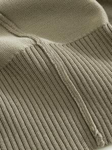 GIGOGOU Women's Solid Color Long Sleeve Single-Breasted Knit Cardigan, Suitable For Spring And Autumn - Khaki - View 12
