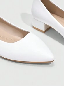 CUCCOO BIZCHIC 时尚纯色平底鞋，适合日常通勤夏季度假鞋夏季促销优雅基础款商务休闲商务时尚圣诞节秋季新年假期 - 白色 - 查看 4