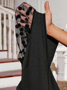 SHEIN Lady Plus Size Sexy Graduation Dress With Tank Top For Women. Perfect For Graduation, Summer, Tall Women, Co-Ord Sets, Festivals, Rave, Weddings And Receptions. - Black - View 7