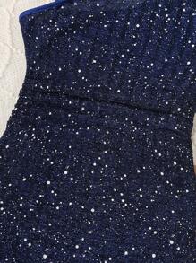 Tween Girl Asymmetric Neckline Dress, Glittery Dress, Party