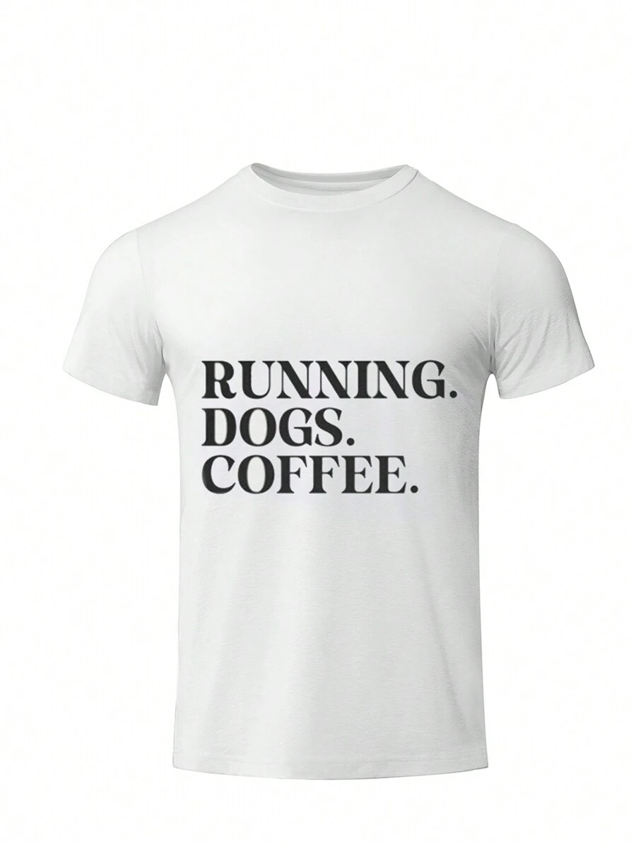 Manfinity Sport Corelite Boyfriend Style Men Round Neck Short Sleeve Sport T-Shirt With Letter Print - White - View 1