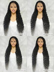 S1b#150%-180%-200% 13*4 Lace Front Wig Cap Deep Long Size Human Hair Wigs - SNatural - View 4