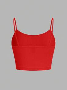 SHEIN Comfortcana 4入組女式休閒性感肩帶彈性背心，適用於夏季 - 彩色 - 查看 11