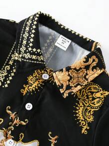 Young Boys' Baroque Printed Shirt And Shorts Set - Multicolor - View 8