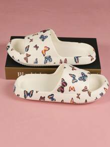 Women Plastic Slippers 2024 New Style Slippers Women Summer Home Couples Outdoor Bathroom Shower Anti-Skid Thick Bottom Slippers
