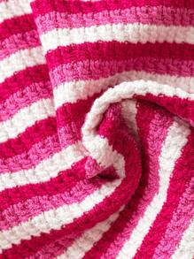 Flirla Plus Size Women Striped Knit Tank Top For Summer Casual Wear - Multicolor - View 3