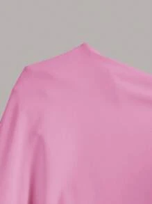 SHEIN EZwear Plus Women Knitted Solid Color Bodycon Dress - Pink - View 5