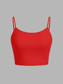 SHEIN Comfortcana 4入組女式休閒性感肩帶彈性背心，適用於夏季 - 彩色 - 查看 10