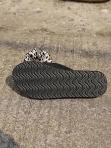 女士休闲鞋 女式 舒适踝带豹纹蝴蝶结圆头凉鞋 软底鞋 女士人字拖 - 彩色 - 查看 4