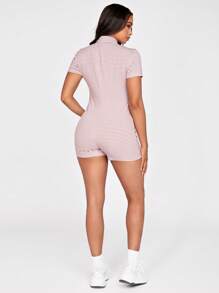 MaterniChic Bộ đồ liền thân ngắn tay ngắn dành cho bà bầu trẻ trung cổ vuông thường ngày - trắng - Xem 2