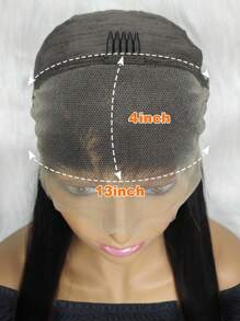 S1b#150%-180%-200% 13*4 Lace Front Wig Cap Deep Long Size Human Hair Wigs - SNatural - View 5