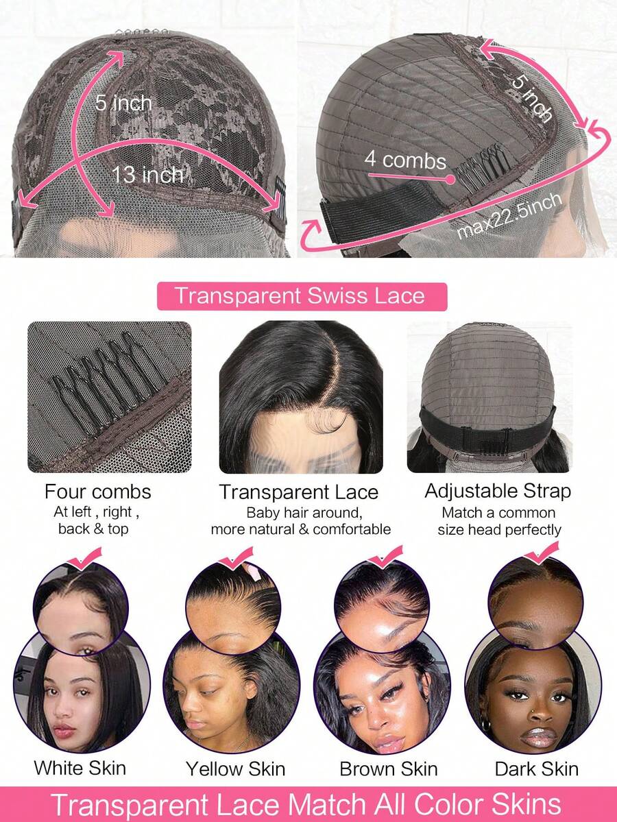 Human Hair Wigs 13x1 Body Wave T Part Lace Wigs Real Human Hair Lace