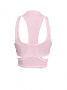 INAWLY Regata Sexy Feminina com Alças Finas e Corte Assimétrico em Cor Sólida para o Verão