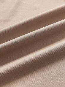 Manfinity BRENVOR 男士轻盈透气沙滩度假棕榈树图案圆领短袖卡其色T恤，适合父亲节、母亲节、节日、夏季 - 卡其色 - 查看 4