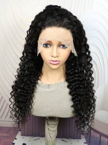 S1b#150%-180%-200% 13*4 Lace Front Wig Cap Deep Long Size Human Hair Wigs - SNatural - View 3