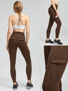 GLOWMODE Quần legging có nút túi hàng hóa 24" FeatherFit™ Hỗ trợ ánh sáng Phòng tập thể dục thông thường hàng ngày có tác động thấp - Cảm hứng quế - Xem 6