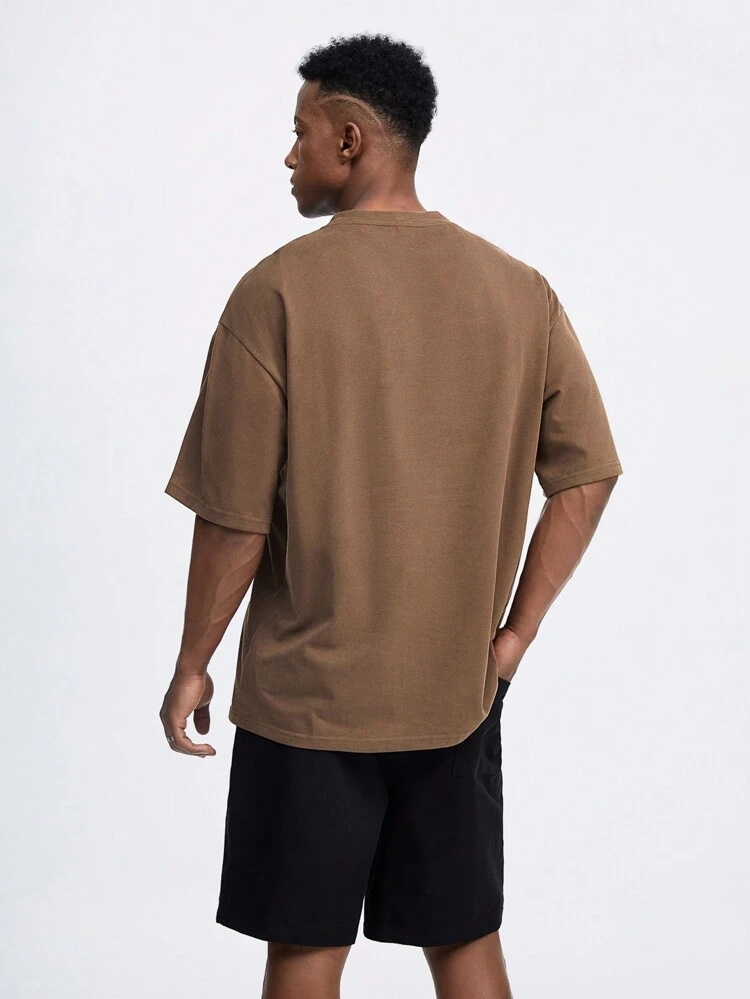 Men Summer Casual Letter Print Short Sleeve T-Shirt And Shorts Set