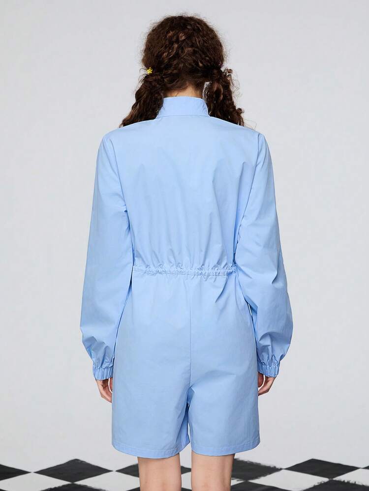 Women Drawstring Casual Daily Wear Spring Summer Jumpsuit