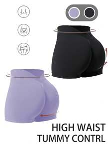 Easithlete Pantalones cortos de mujer con cintura alta elástica, pantalones cortos deportivos de secado rápido, pantalones cortos para gimnasio, pantalones cortos tipo bicicleta