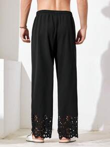 Manfinity VCAY Woven Casual Drawstring Daily Matching All-Match Long Pants - White - View 2