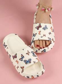 Women Plastic Slippers 2024 New Style Slippers Women Summer Home Couples Outdoor Bathroom Shower Anti-Skid Thick Bottom Slippers
