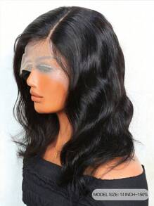 Human Hair Wigs 13x1 Body Wave T Part Lace Wigs Real Human Hair Lace Frontal Wigs With Front Baby Hair For Women Natural Black Color Pre Plucked Natural Hairline Unprocessed Raw Human Hair Wig