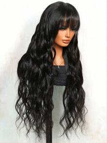 13*4 Lace Area + 150%-250% Density + Body Wave Lace Front Human Hair Wig + Real Lace Cap - Natural Black - View 3