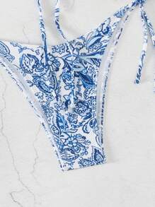 Swim Vcay Bộ bikini in họa tiết Paisley đi biển mùa hè dành cho nữ - Nhiều màu - Xem 5