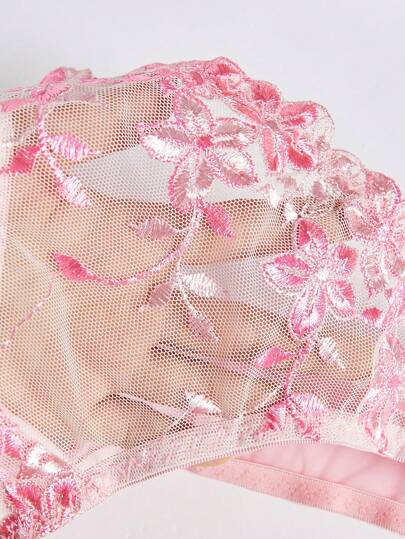 Esselle Pieces Romantic Roze Women Underwire BH Slipje Set, Verleidelijke Lingerie view 5