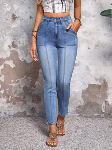 EMERY ROSE Jeans casuales para mujeres de ajuste slim con bolsillos